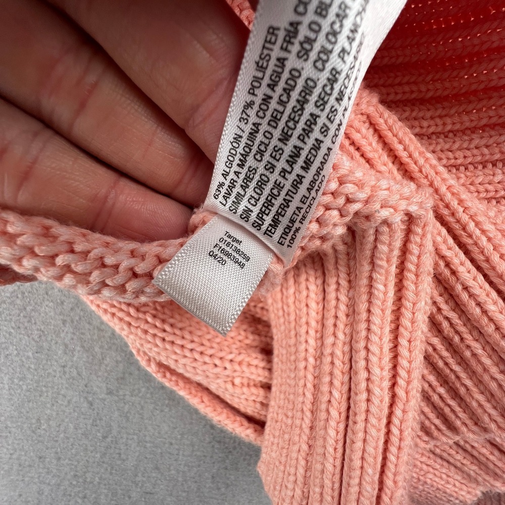 Preppy Cardigan Sweater Womens Large Pink Button Front Knit V-Neck A New Day - Picture 12 of 15
